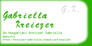 gabriella kreiczer business card